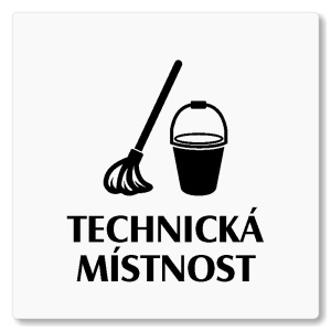 Technická místnost, 80x80mm, bílá, Nevada